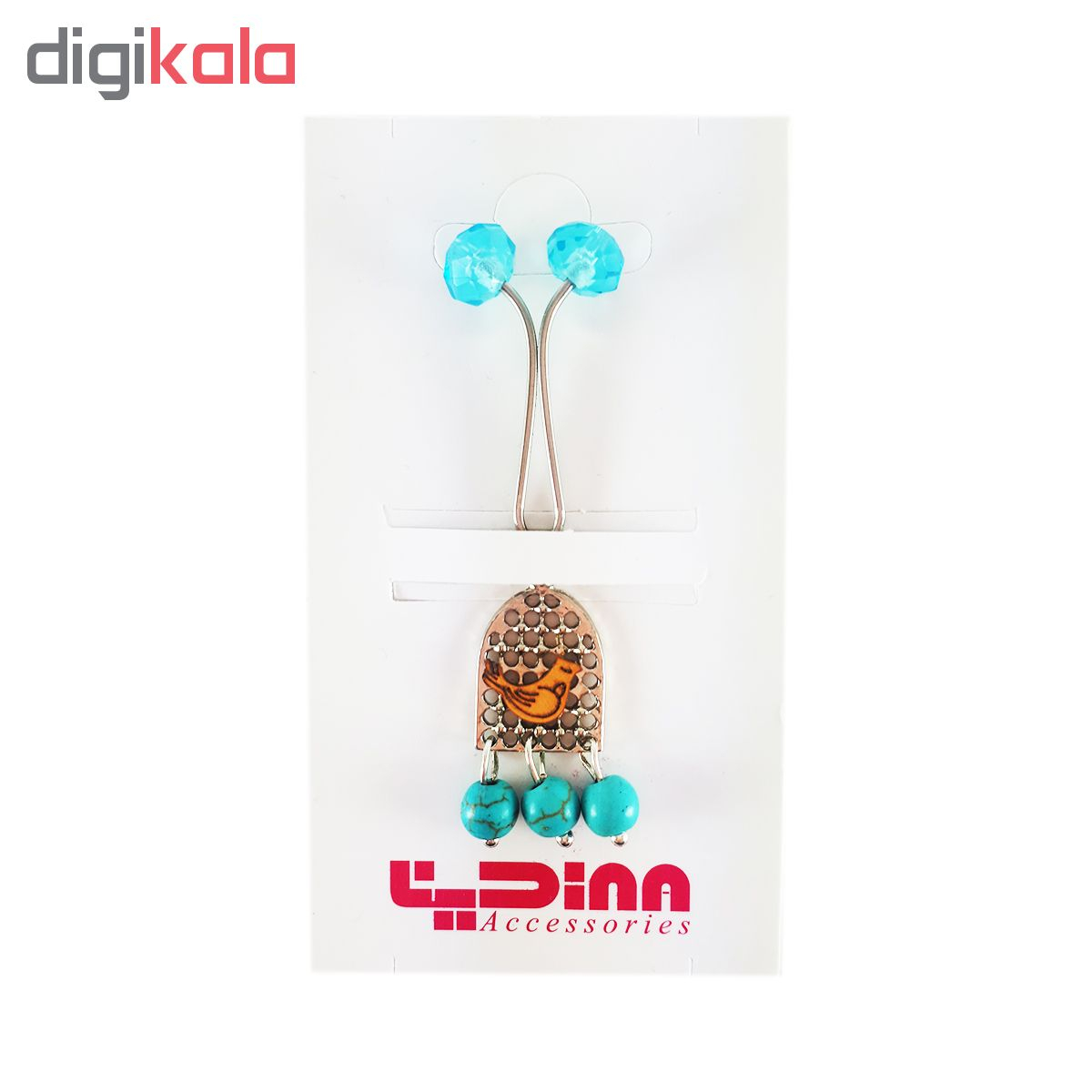 گیره روسری دینا طرح مرغ آمین کد B002