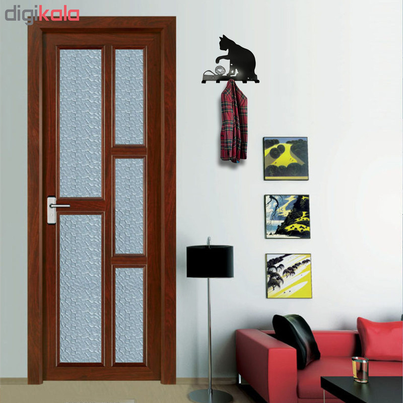 آویز لباس ملو طرح گربه بازیگوش کد KMH31