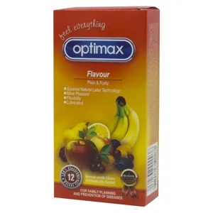 کاندوم اپتیمکس مدل Flavour بسته 12 عددی