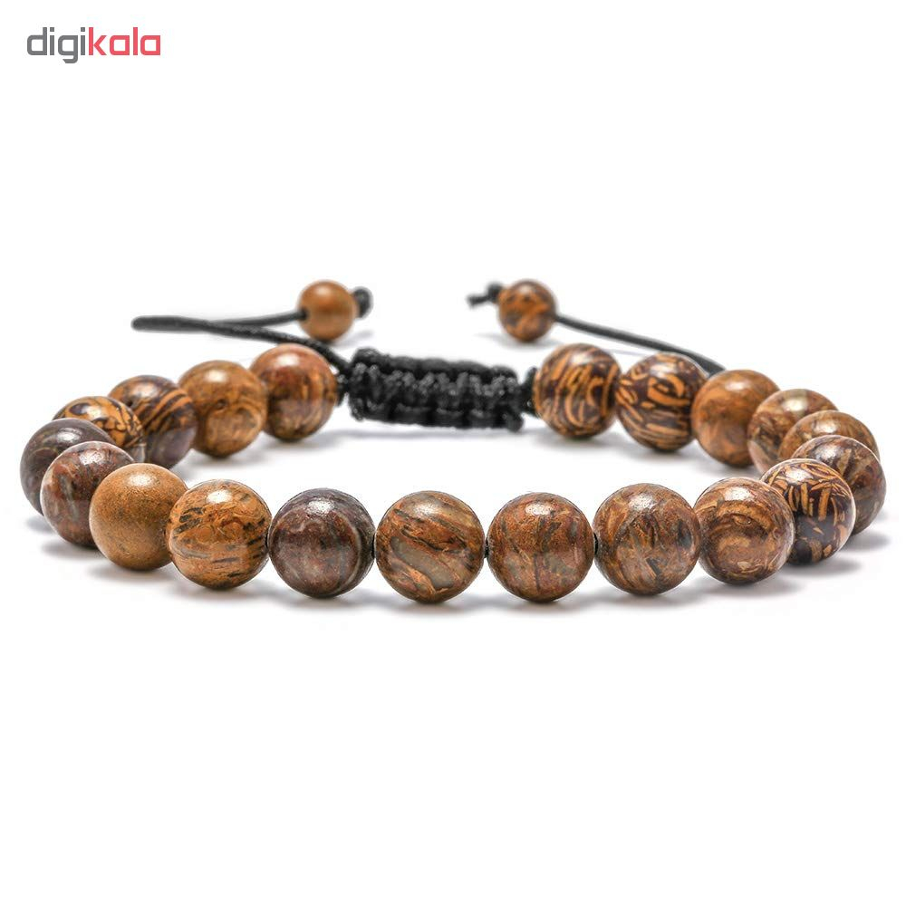 دستبند چرم ذاریات مدل Wood 2 کد 165