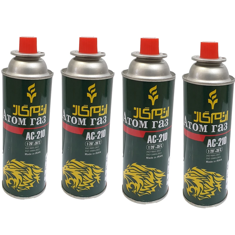 کپسول گاز اتم گاز مدل S50 حجم 220 گرم بسته 4 عددی