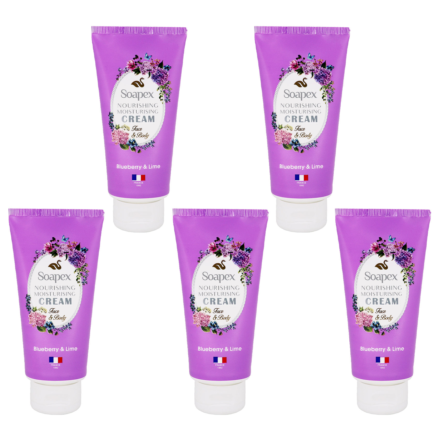 کرم مرطوب کننده سوپکس مدل Blueberry Lime حجم 90 میلی لیتر مجموعه 5 عددی