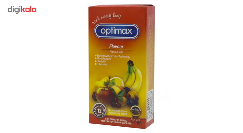 کاندوم اپتیمکس مدل Flavour بسته 12 عددی
