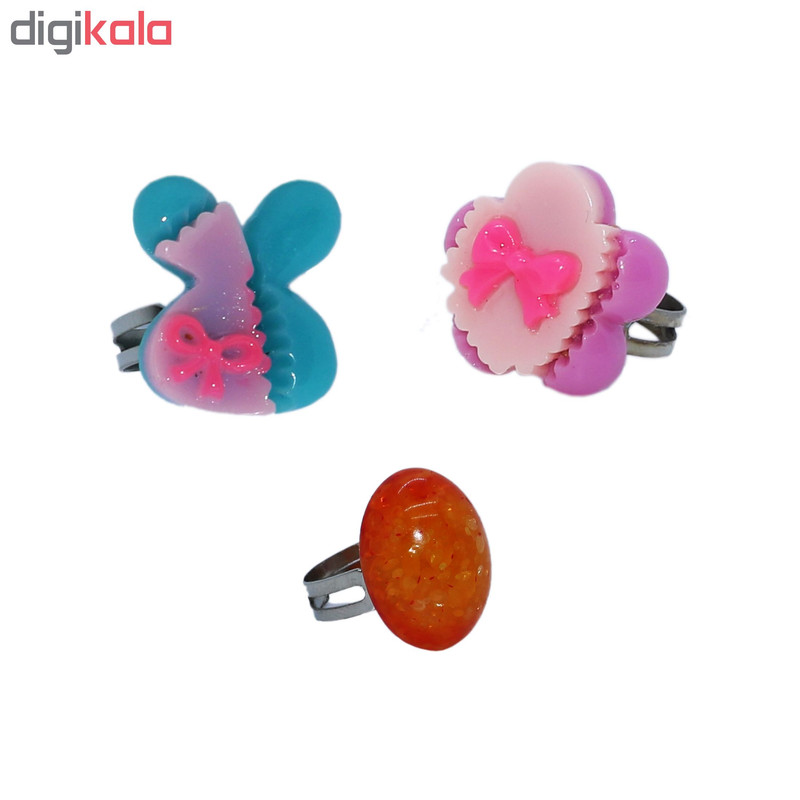 انگشتر دخترانه کد 002 مجموعه سه عددی