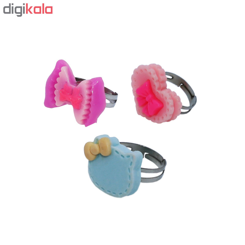 انگشتر دخترانه کد  004 مجموعه سه عددی