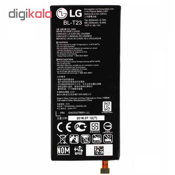 باتری موبایل مدل BL-T23 ظرفیت 2520 میلی آمپر ساعت مناسب برای گوشی ال جی X cam