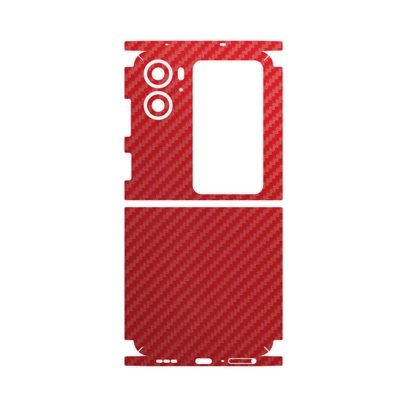برچسب پوششی ماهوت مدل Red-Fiber-FullSkin مناسب برای گوشی موبایل اپو Find N2 Flip