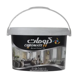 رنگ سفید اکریلیک نیم براق کرومات مدل 01-98 مقدار 9.3 کیلوگرم