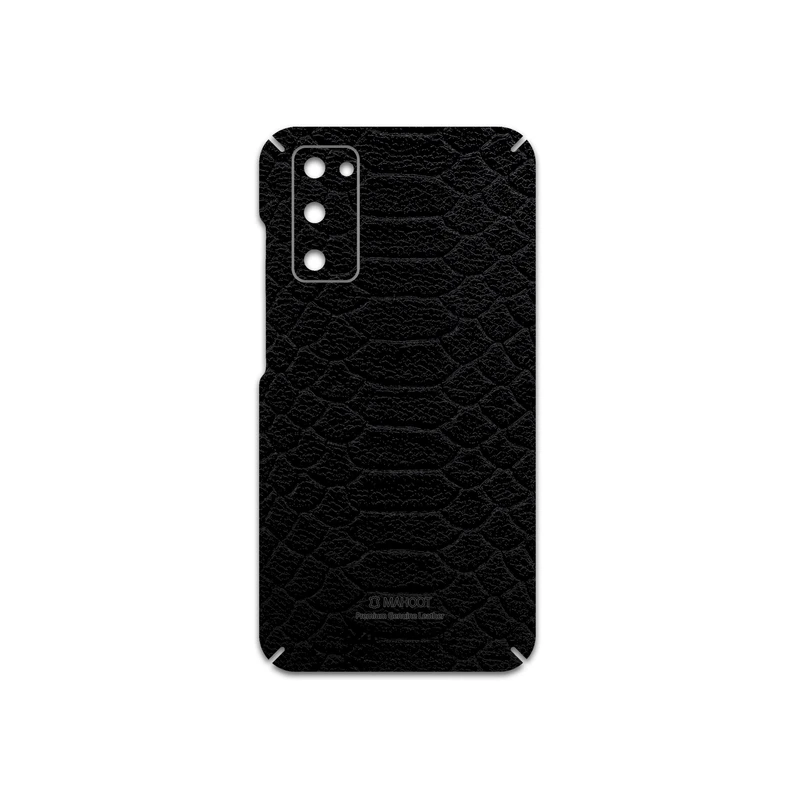 برچسب پوششی ماهوت مدل Black-Snake-Leather مناسب برای گوشی موبایل سامسونگ Galaxy S20 FE