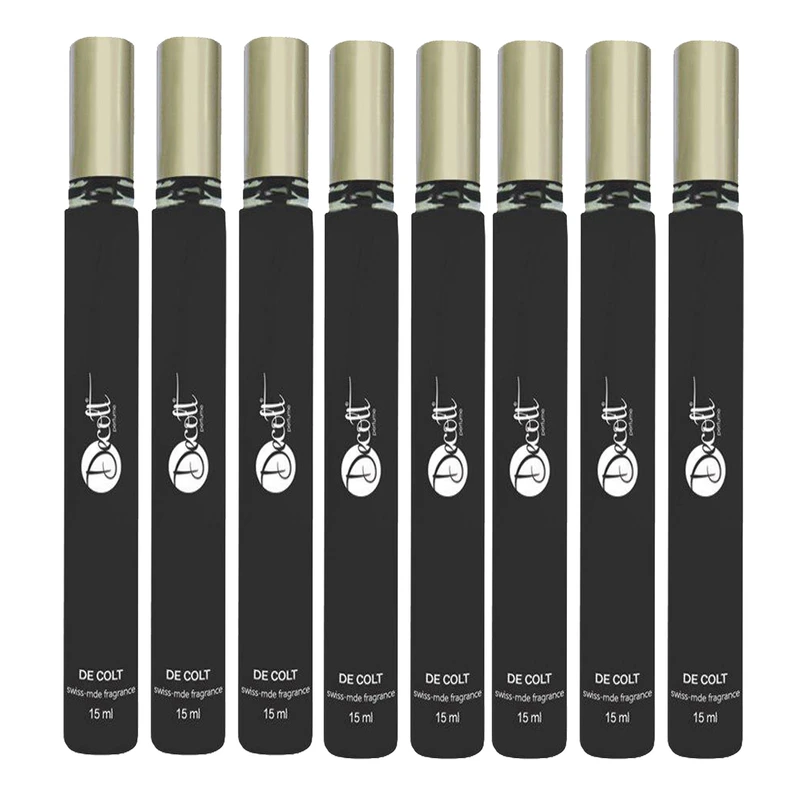 عطر جیبی مردانه دکلت کد 118 حجم 15 میلی لیتر بسته 8 عددی