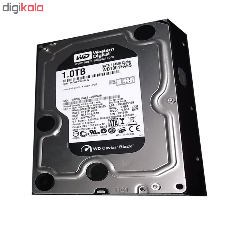 هارددیسک اینترنال وسترن دیجیتال مدل Black WD1001FAES ظرفیت 1 ترابایت 2