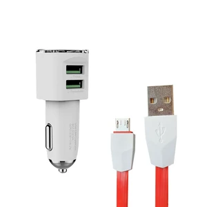 شارژر فندکی مدل T-11 به همراه کابل تبدیل microUSB