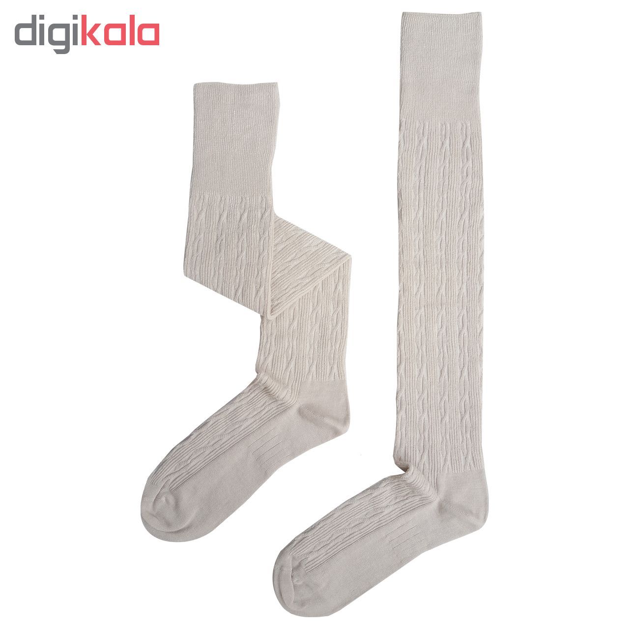 جوراب بلند زنانه ال سون طرح بافت کد PH73 - - 61