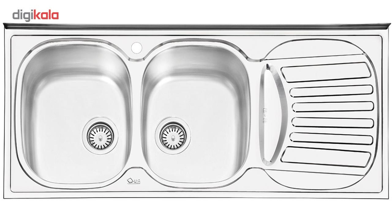سینک ایلیا استیل مدل 1010L توکار سایز 60 × 120 سانتی متر main 1 1