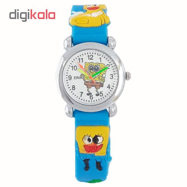 ساعت مچی عقربه ای پسرانه مدل BAB 1101 /AB-RO به همراه دستمال مخصوص نانو برند کلیر واچ