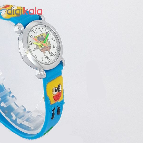 ساعت مچی عقربه ای پسرانه مدل BAB 1101 /AB-RO به همراه دستمال مخصوص نانو برند کلیر واچ