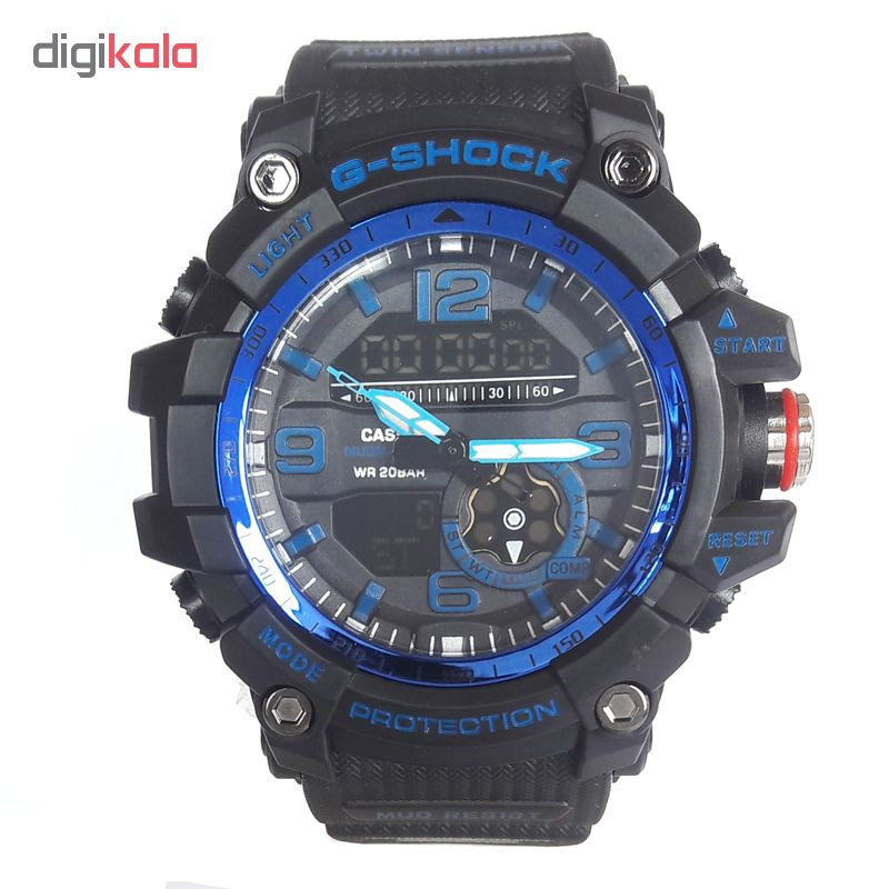 ساعت مچی دیجیتال مردانه مدل G-SH 1199 / ME-AB به همراه دستمال مخصوص نانو برند کلیر واچ