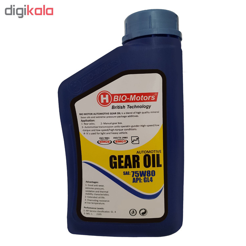 روغن گیربکس خودرو بیو-موتورز مدل GL4 حجم ۱ لیتری 75W-80 بسته 10 عددی