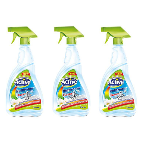 اسپری تمیزکننده اکتیو مدل clean حجم 700 میلی لیتر بسته 3 عددی