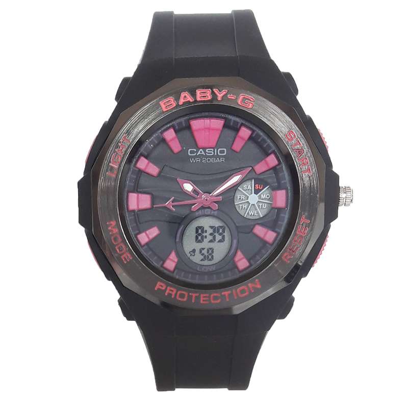 ساعت مچی دیجیتال زنانه مدل BABY-G-SH 1122 / ME-SOR به همراه دستمال مخصوص نانو برند کلیر واچ ساعت مچی دیجیتال زنانه مدل BABY-G-SH 1122 / ME-SOR به همراه دستمال مخصوص نانو برند کلیر واچ