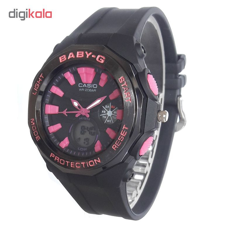 ساعت مچی دیجیتال زنانه مدل BABY-G-SH 1122 / ME-SOR به همراه دستمال مخصوص نانو برند کلیر واچ ساعت مچی دیجیتال زنانه مدل BABY-G-SH 1122 / ME-SOR به همراه دستمال مخصوص نانو برند کلیر واچ