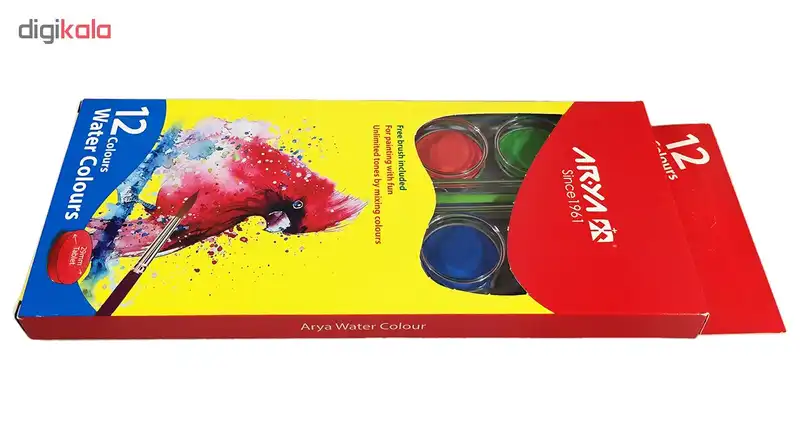 آبرنگ 12 رنگ آریا کد 5005 B