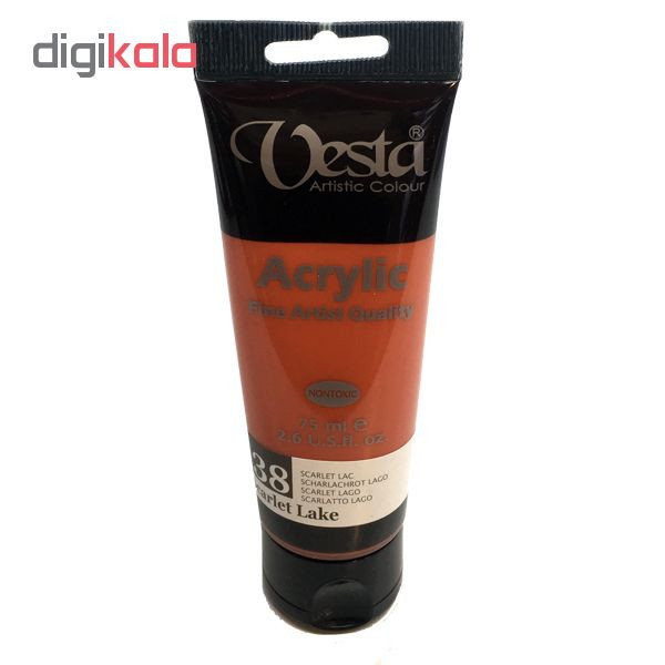رنگ اکریلیک وستا مدل scarlet lake 38 حجم 75 میلی لیتر