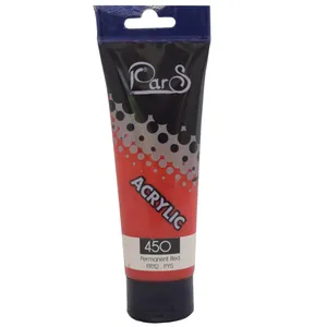 رنگ اکریلیک پارس  کد 450 permanent redحجم 75 میلی لیتر