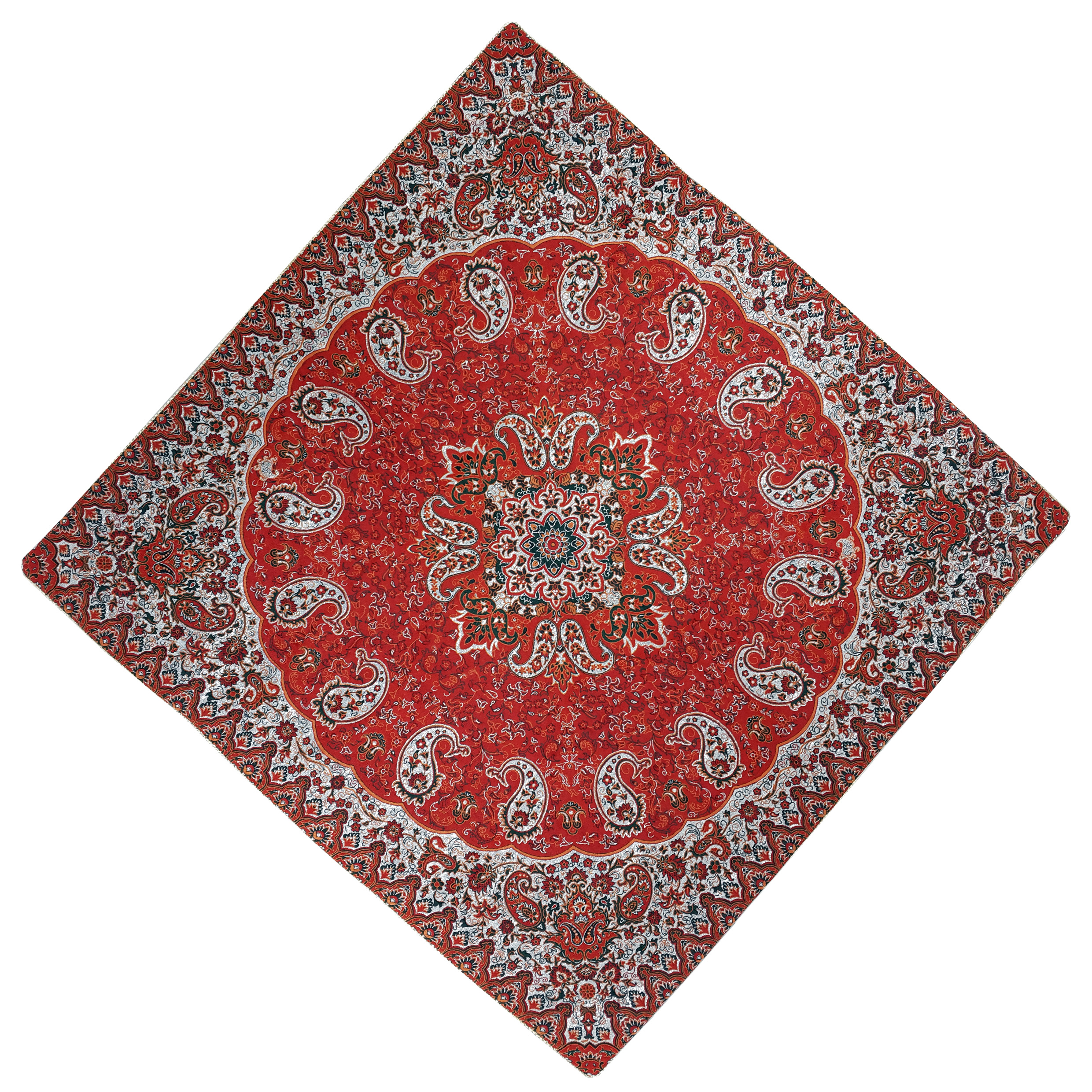 رومیزی ترمه طرح نسترن مدل RED1/1CH