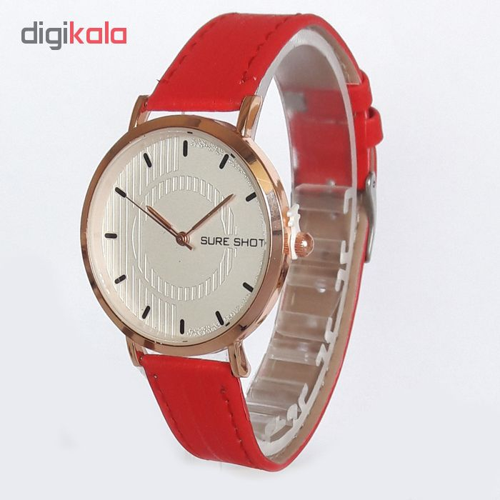 ساعت مچی عقربه ای زنانه سوری شات مدل SUR 9911 / GHER-RO به همراه دستمال مخصوص نانو کلیر واچ