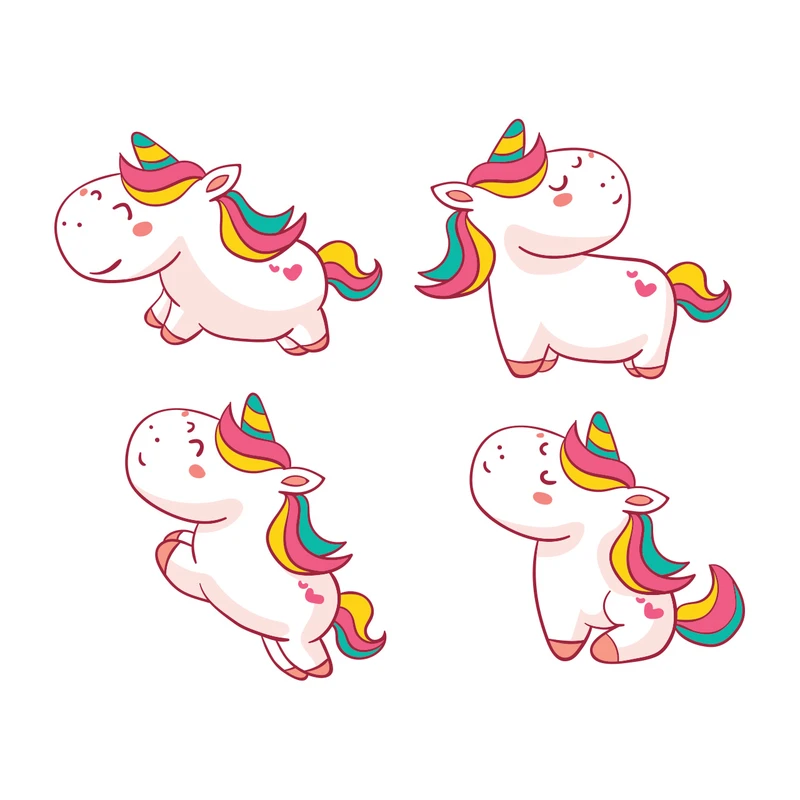 استیکر کلید و پریز مدل UNICORN مجموعه ۴ عددی