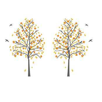 استیکر دیواری والتت طرح دو درخت