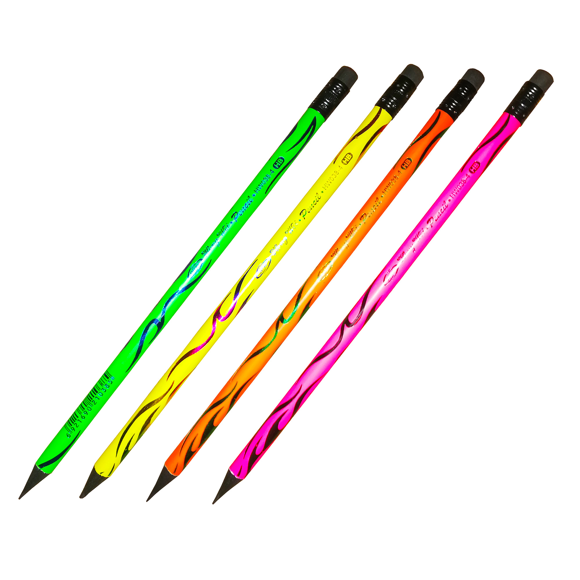 مداد مشکی هانگ وی مدل black face کد a-HW038 بسته 4 عددی