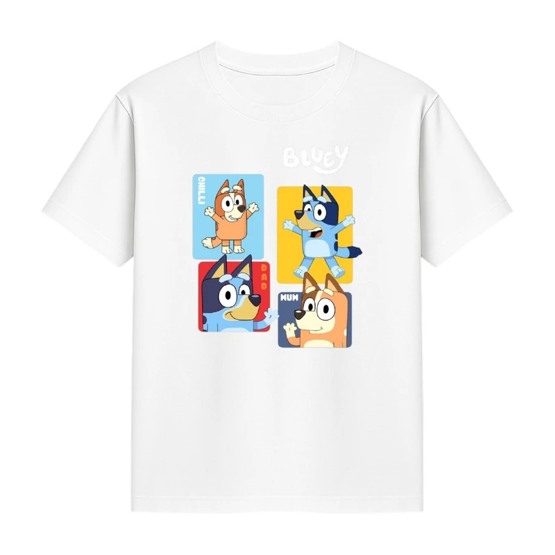 تی‌شرت آستین کوتاه دخترانه مدل بلویی کد p6 