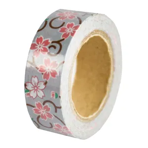 چسب نواری طرح گل‌گلی کد CHFGT020398 عرض 1.5 سانتی متر 