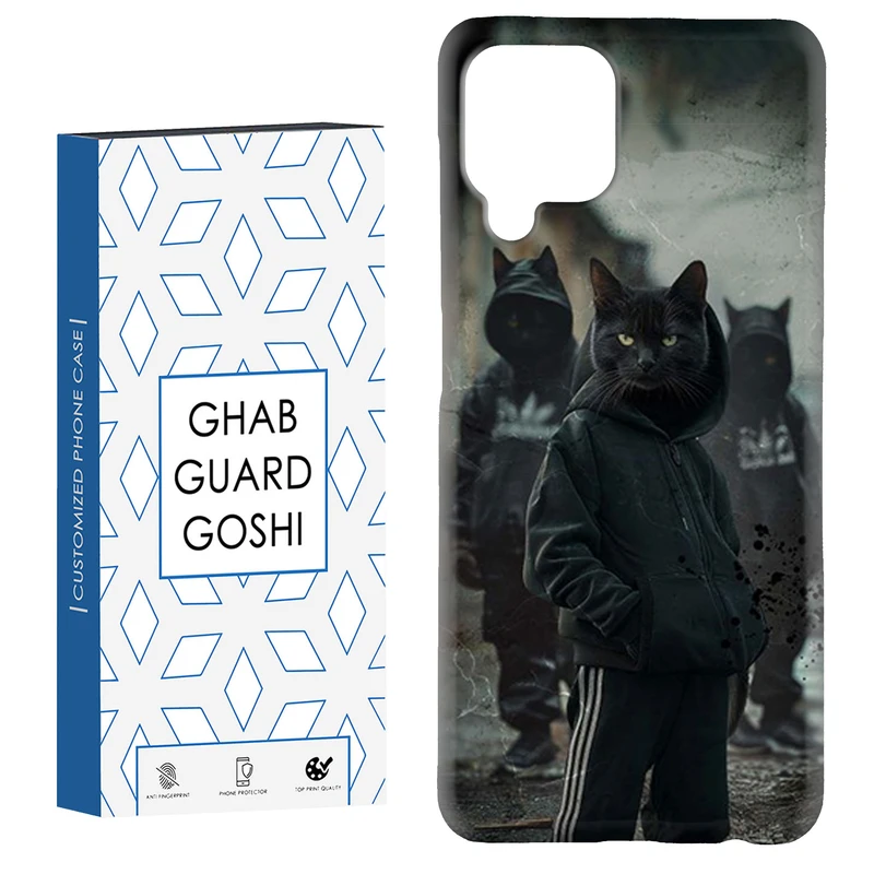 کاور قاب گارد گوشی طرح گربه سیاه کد Dimo-356 مناسب برای گوشی موبایل سامسونگ Galaxy A22 4G / Galaxy M32 4G