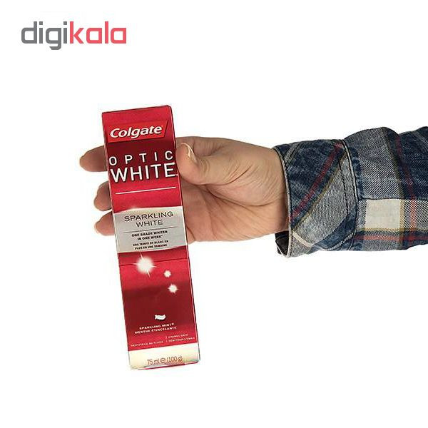 خمیر دندان کلگیت مدل Optic White حجم 75 میلی لیتر مجموعه 2 عددی