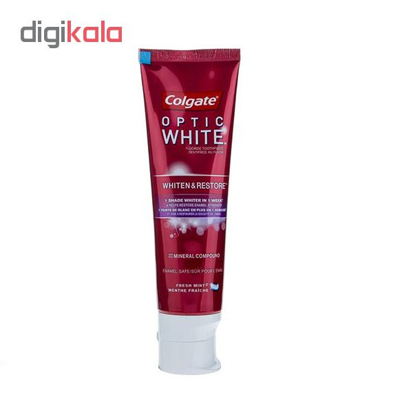 خمیر دندان کلگیت مدل Optic White حجم 75 میلی لیتر مجموعه 2 عددی