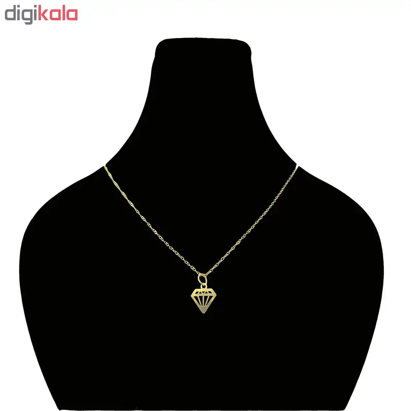 گردنبند طلا 18 عیار زنانه گیرا گالری طرح الماس