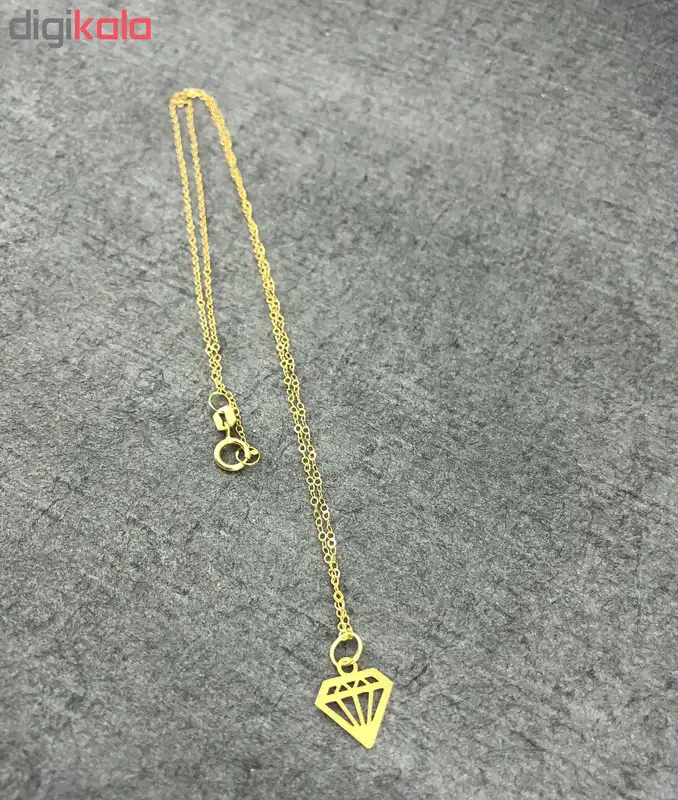 گردنبند طلا 18 عیار زنانه گیرا گالری طرح الماس