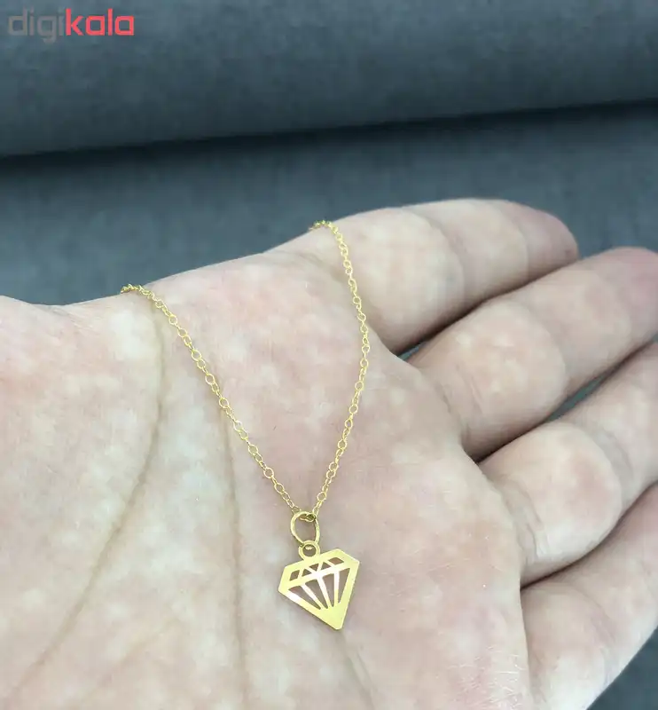 گردنبند طلا 18 عیار زنانه گیرا گالری طرح الماس