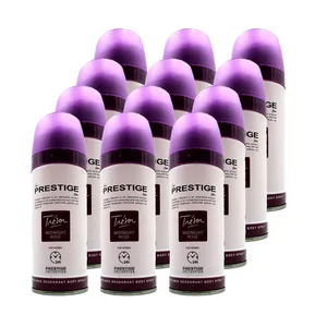 اسپری خوشبو کننده بدن زنانه پرستیژ مدل Tresor Midnight Rose حجم 150 میلی لیتر مجموعه 12 عددی