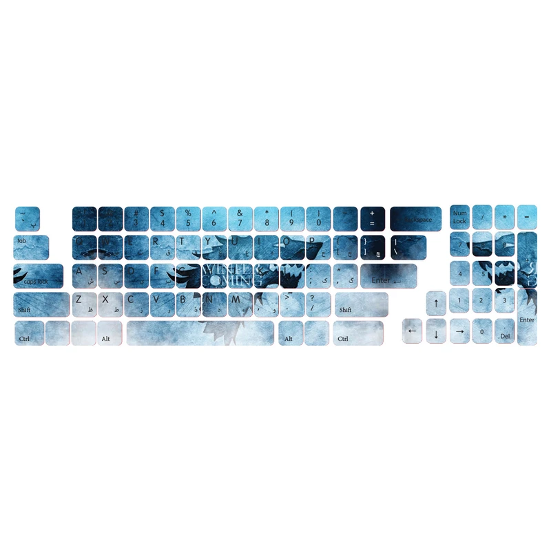 برچسب حروف فارسی کیبورد گراسیپا طرح Winter کد 101