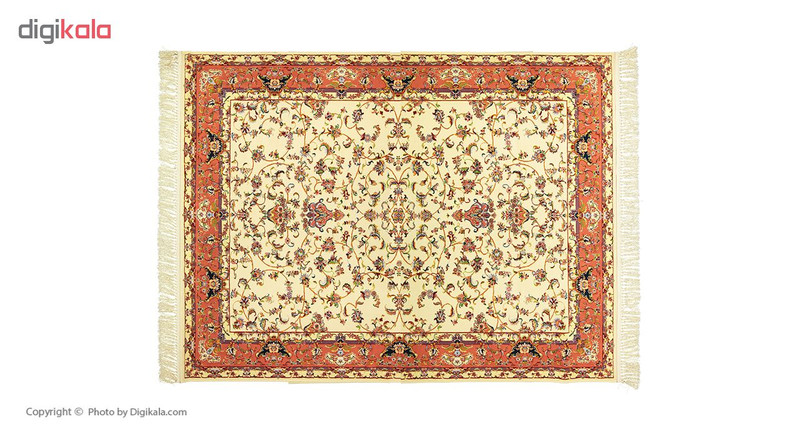 فرش ماشینی عرش طرح آیسان زمینه کرم