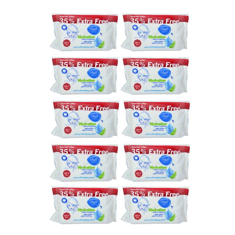 دستمال مرطوب دافی مدل Hydration مجموعه 10 عددی دستمال مرطوب دافی مدل Hydration مجموعه 10 عددی