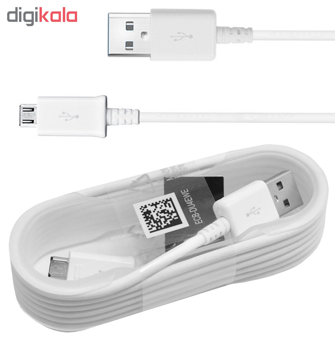 کابل تبدیل USB به microUSB مدل ECB-DU4EWE طول 1.5 متر به همراه مبدل OTG microUSB