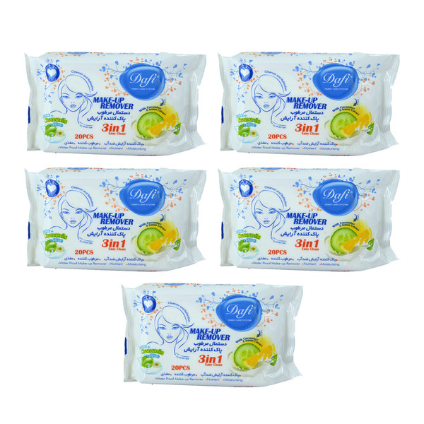 دستمال مرطوب دافی مدل Lc2 مجموعه 5 عددی