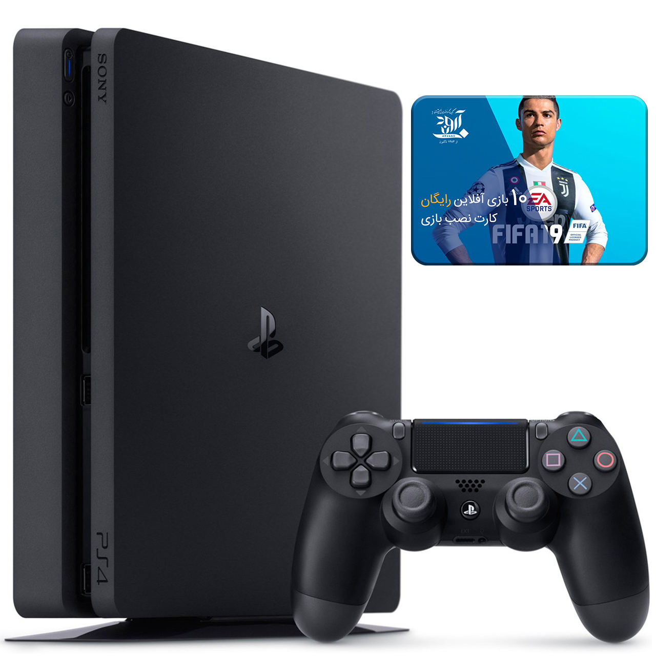 کنسول بازی سونی مدل Playstation 4 Slim ریجن 3 کد CUH-2218B ظرفیت 1 ترابایت به همراه 20 عدد بازی