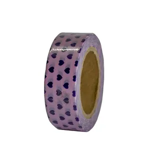چسب نواری طرح‌ قلب کد CHFKGH070398 عرض 1.5 سانتی متر