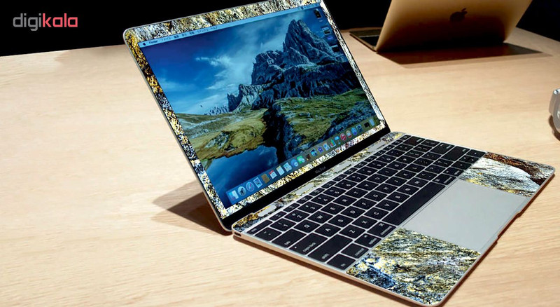 برچسب پوششی ماهوت مدل Cross-Cut-Marble مناسب برای لپ تاپ Macbook 12inch Retina